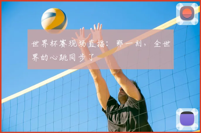 世界杯赛现场直播：那一刻，全世界的心跳同步了