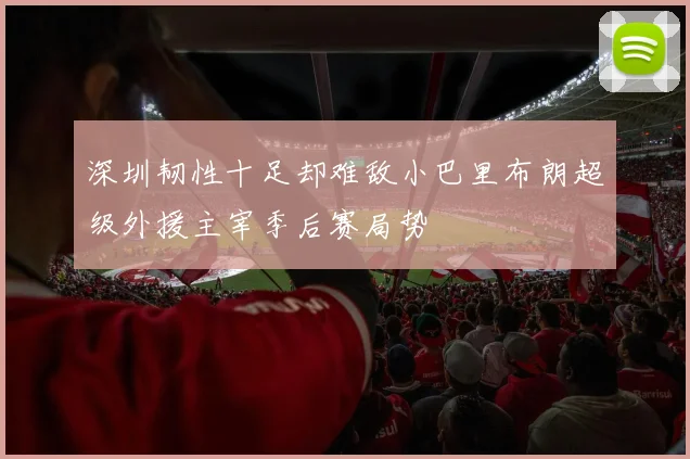 深圳韧性十足却难敌小巴里布朗超级外援主宰季后赛局势