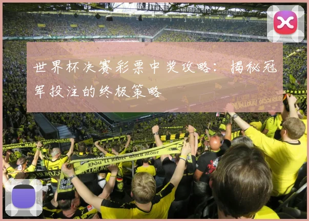 世界杯决赛彩票中奖攻略:揭秘冠军投注的终极策略